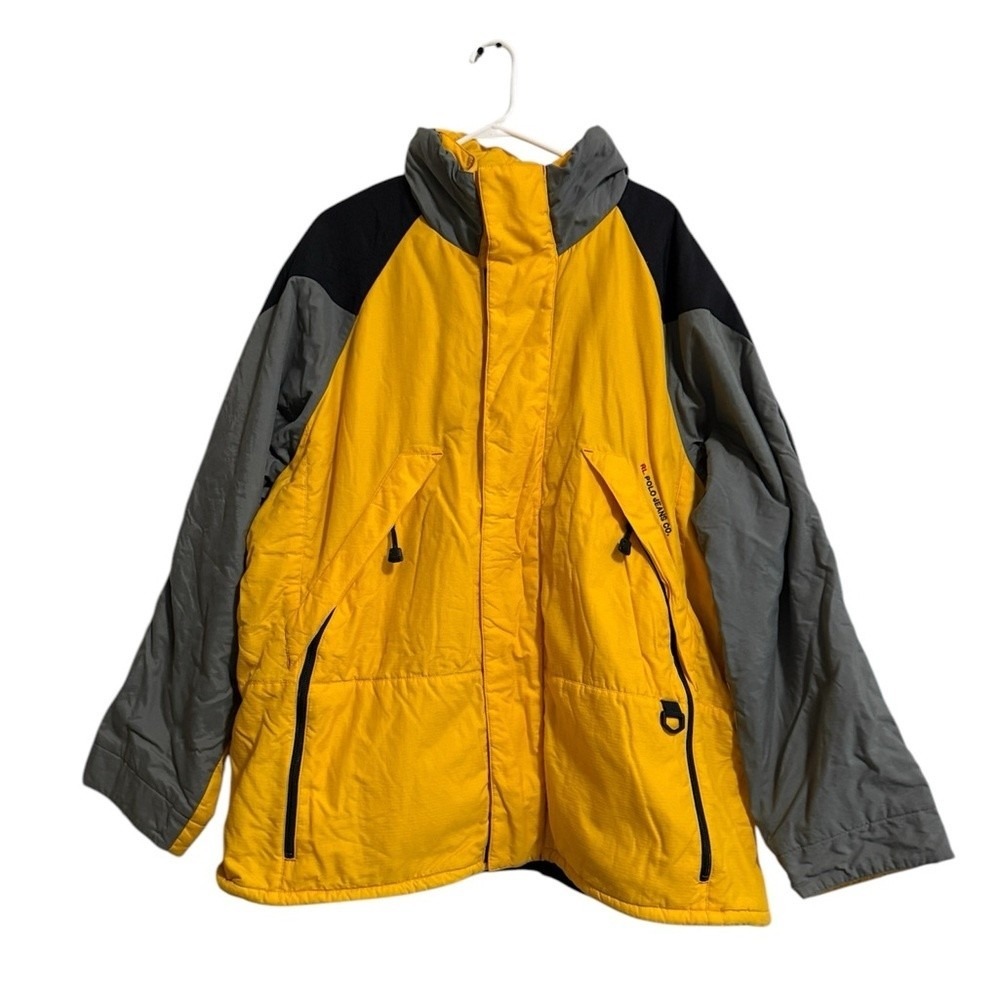 Polo Jeans Co Ralph Lauren‎ Yellow Ripstop Technical Parka Jacket XL RL-PJ-67L